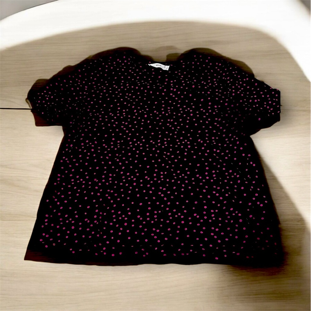 Mango pink polka dot tshirt
